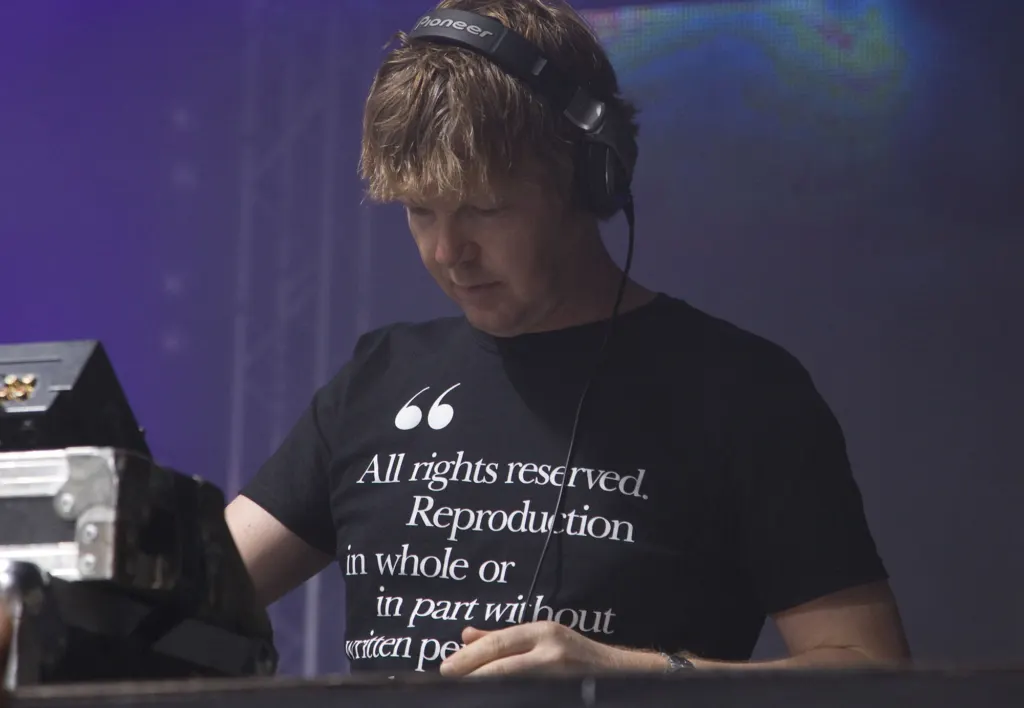 DJ performing in the Bedrock 10 arena at Global Gathering 2009